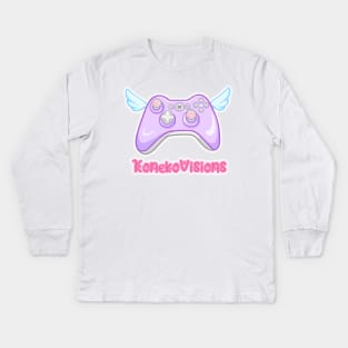 Purple Game Controller Kids Long Sleeve T-Shirt